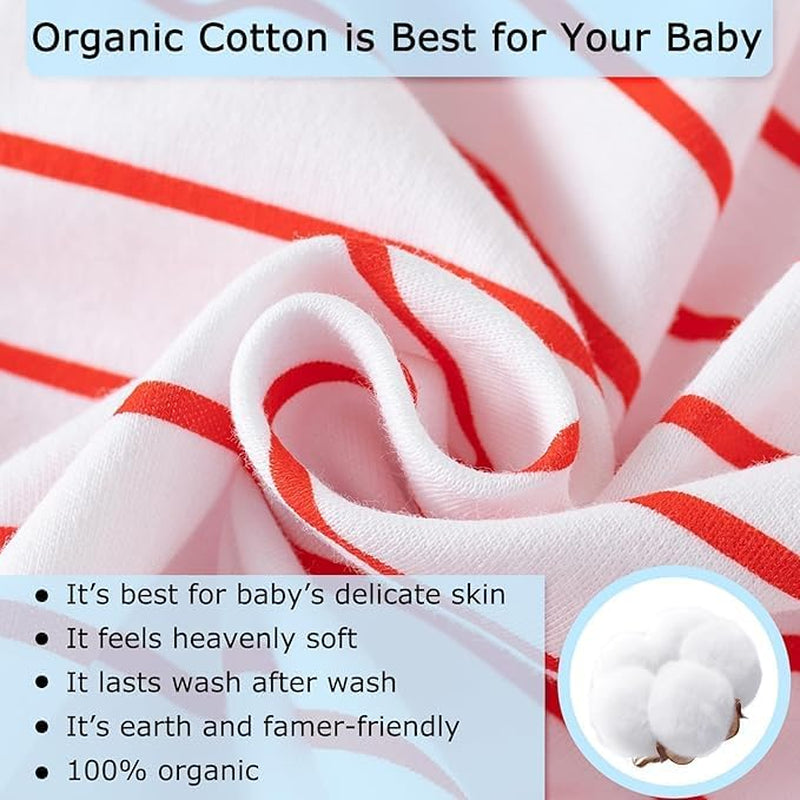 2-Pack Baby Clothes Newborn Bodysuits I Love Daddy &Mummy Romper, Cotton Footed Pajamas for Baby Boys and Girls