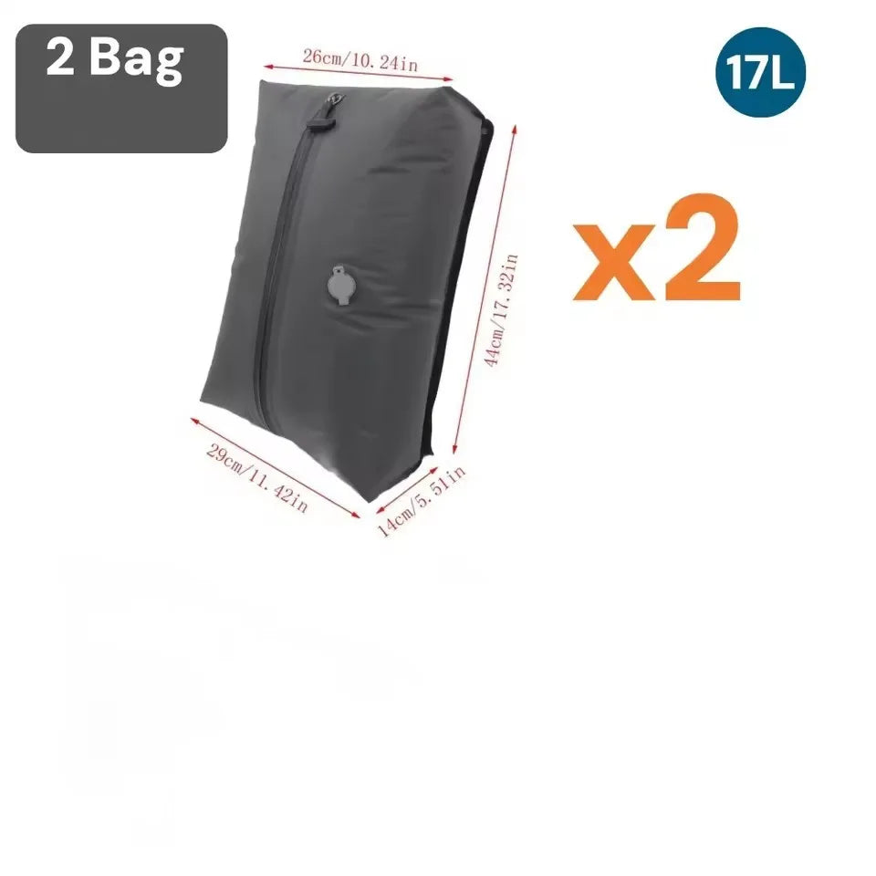 17L Vacuum Compression Bag with Air Pump Reusable Travel Storage Bag Outdoor Compression Backpack Luggage Bag