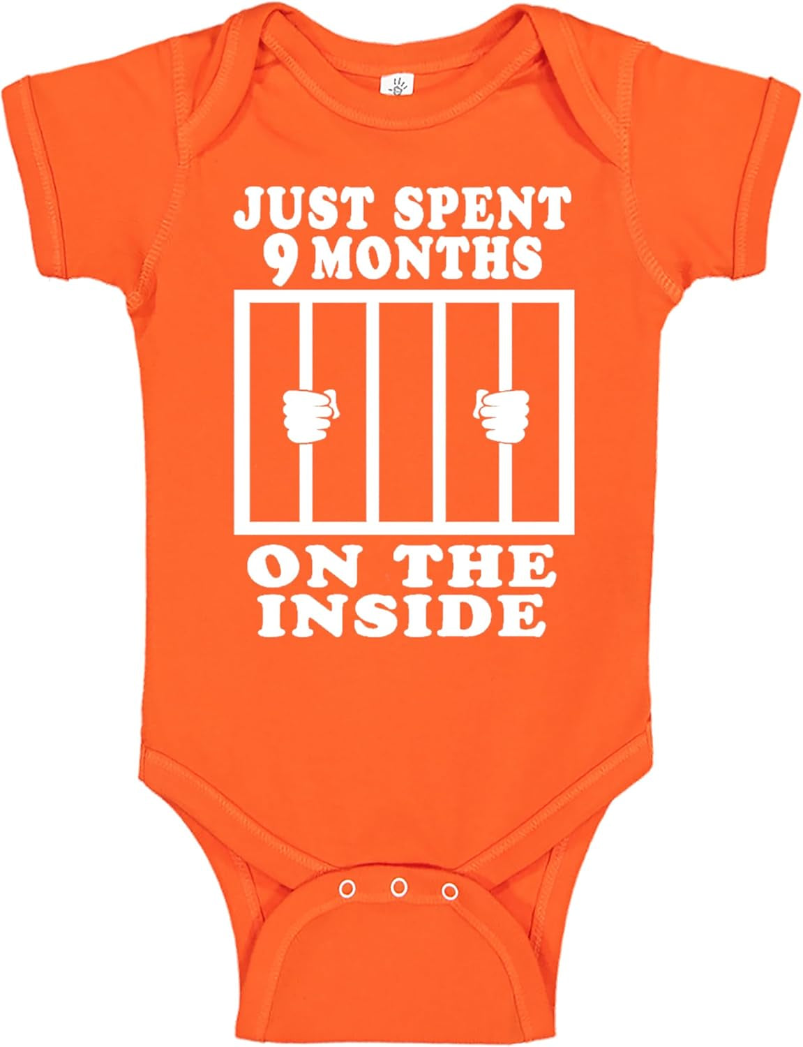 Reaxion Funny Cute Baby Boy Girl Handmade Clothes Infant Just Spent 9 Months on the inside Bodysuits