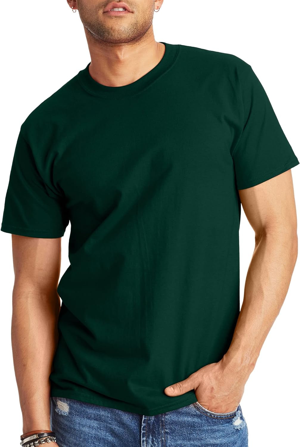 Men'S Beefy-T T-Shirt, Heavyweight Cotton Tee, 1 or 2 Pack, Big & Tall