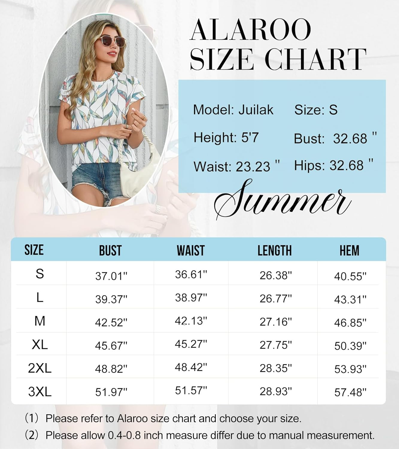 Womens Summer Tops Short Sleeve Shirts Crew Neck Cute Trendy Tunic Blouses (S-3XL)