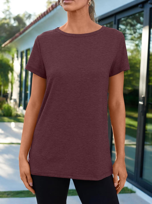Womens Tops Shorts Sleeve Shirts for Summer Spring Beach Vacation plus Size Oversized Casual Tee for Teen Girls 2025