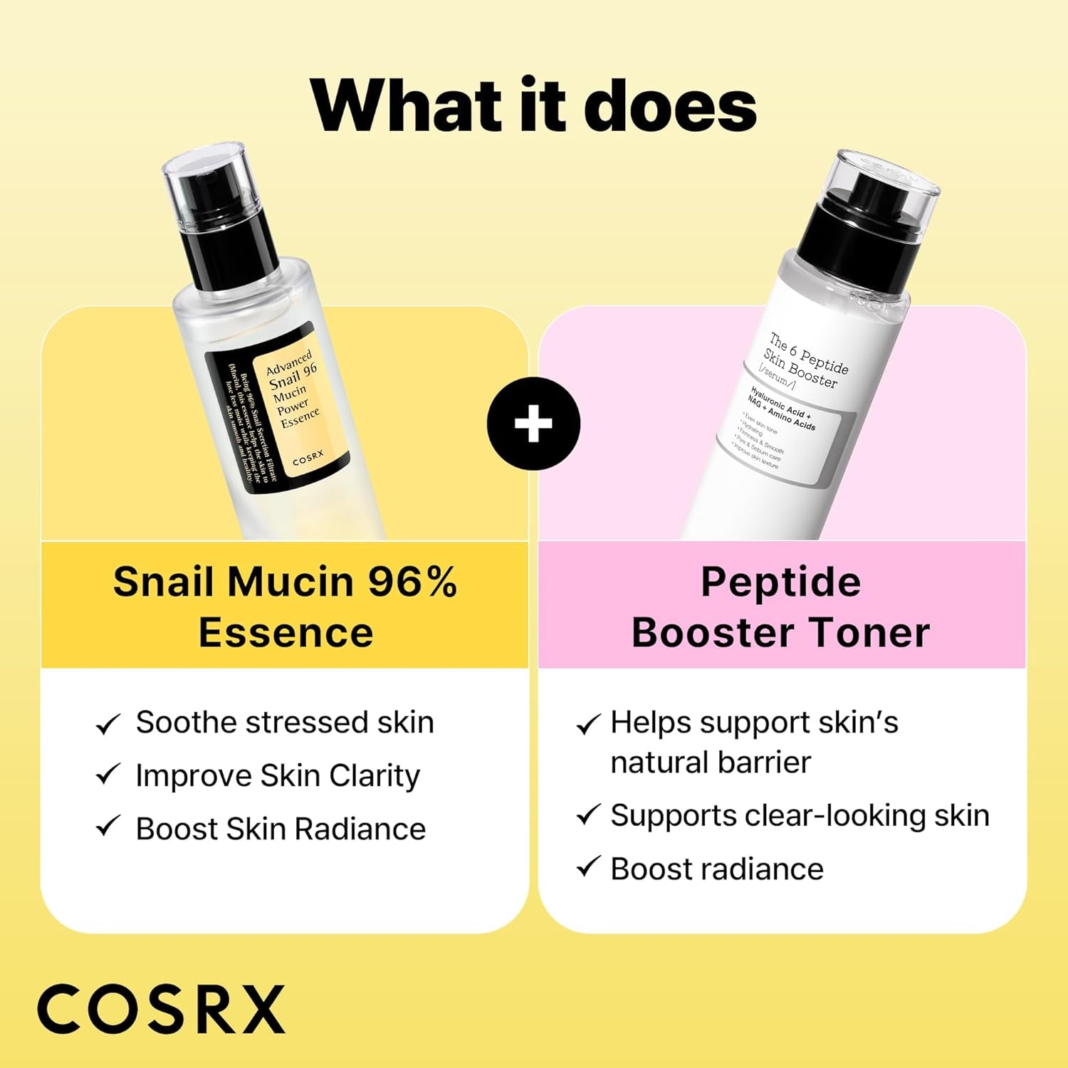 Snail Mucin 96% Peptide Booster Set - Amazon Exclusive - Korean Skin Care, Gift Sets, Skin Care Sets for Women, Advanced Snail Mucin Serum, Face Serum