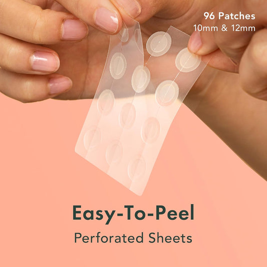 Pimple Patches, Miracle Invisible Spot Cover - Hydrocolloid Acne Patch, Treatment for Breakouts, Absorbs Zits & Blemish, Korean Skin Care, 2 Sizes (96 Count)