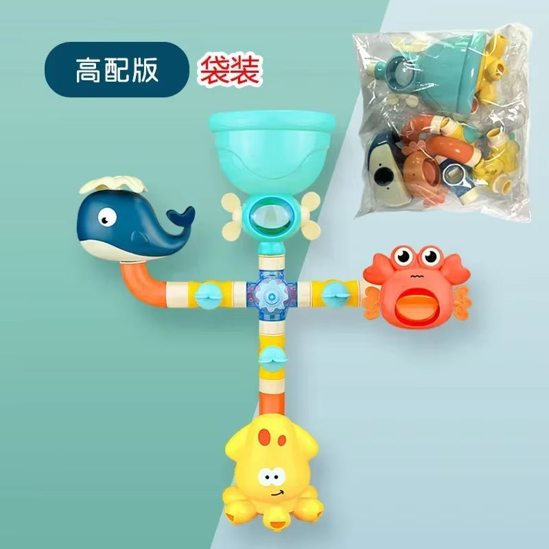 Baby Bath Toys Water Game Giraffe Crab Model Faucet Shower Playing Water Spray Swimming Bathroom Toys for Kids Christmas Gifts