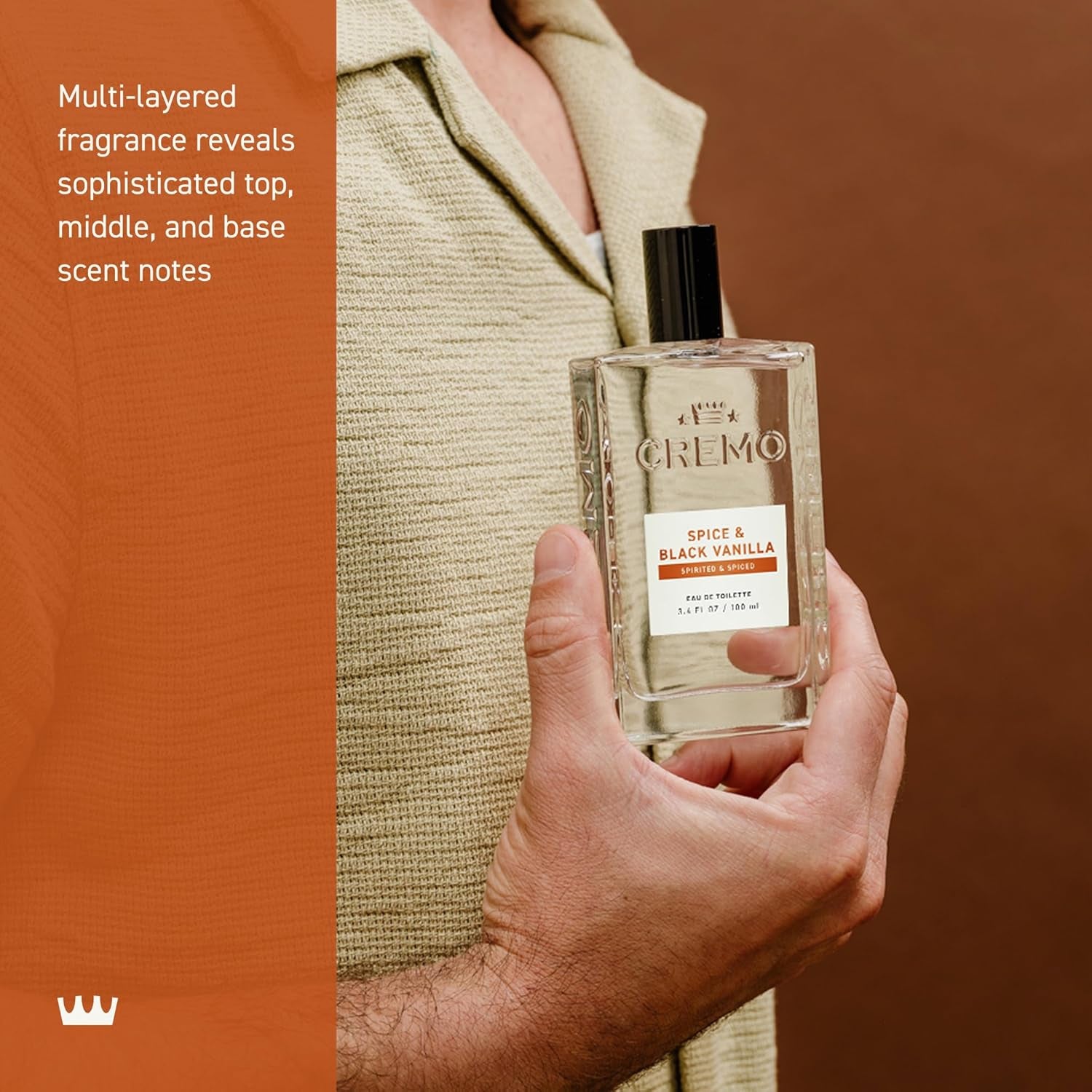 Cologne for Men - Spice & Black Vanilla Mens Cologne Spray - an Explosion of Vibrant Spices, Dark Woods and Black Vanilla, Fragrances for Men, 3.4 Fl Oz