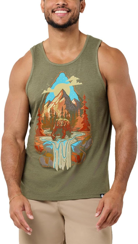 Graphic Tank Tops for Men - Cool Artwork Tanks for Summer Beach Exercise Fitness S – 2XL