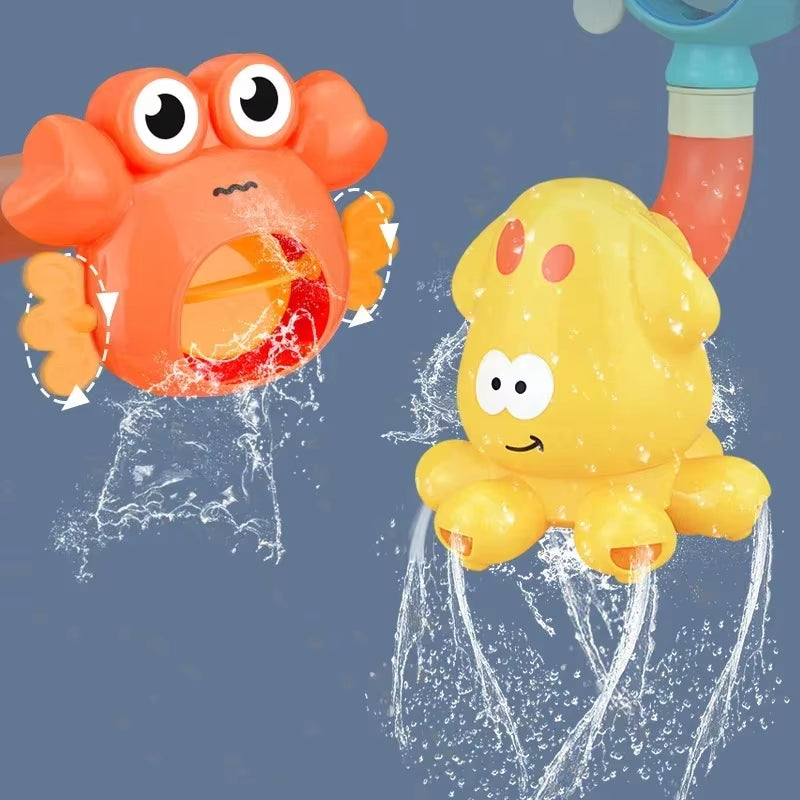 Baby Bath Toys Water Game Giraffe Crab Model Faucet Shower Playing Water Spray Swimming Bathroom Toys for Kids Christmas Gifts