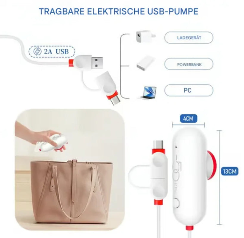 6-12Pack USB Electric Vacuum Compression Bags save Space Travel Light Vacuum Compression Power Pump with Lightweight Travel Bag