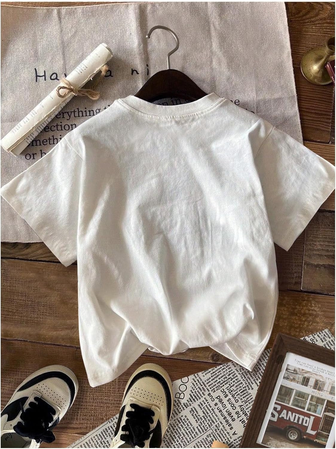 Women'S Graphic Letter Tee Crew Neck Drop Shoulder Trendy Summer T Shirt Short Sleeve Vintage Car Print Top