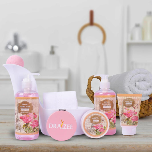 Luxury Spa Gifts for Women – 8 Pc Rose Scented Bath and Body Set with Bubble Bath, Lotion & More – Luxury Self Care Kit for Wife, Mom, Girlfriend, Birthday Gifts for Women by