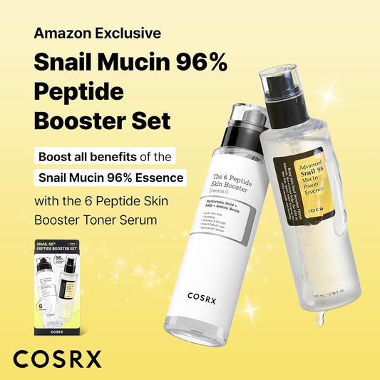 Snail Mucin 96% Peptide Booster Set - Amazon Exclusive - Korean Skin Care, Gift Sets, Skin Care Sets for Women, Advanced Snail Mucin Serum, Face Serum