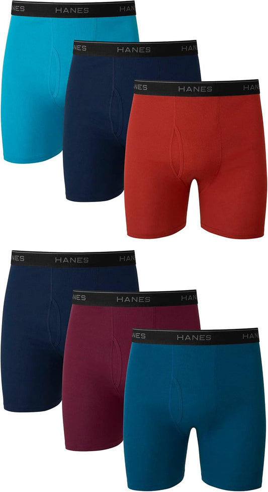 Men'S Boxer Briefs, Cool Dri Moisture-Wicking Underwear, Cotton No-Ride-Up for Men, Multi-Packs