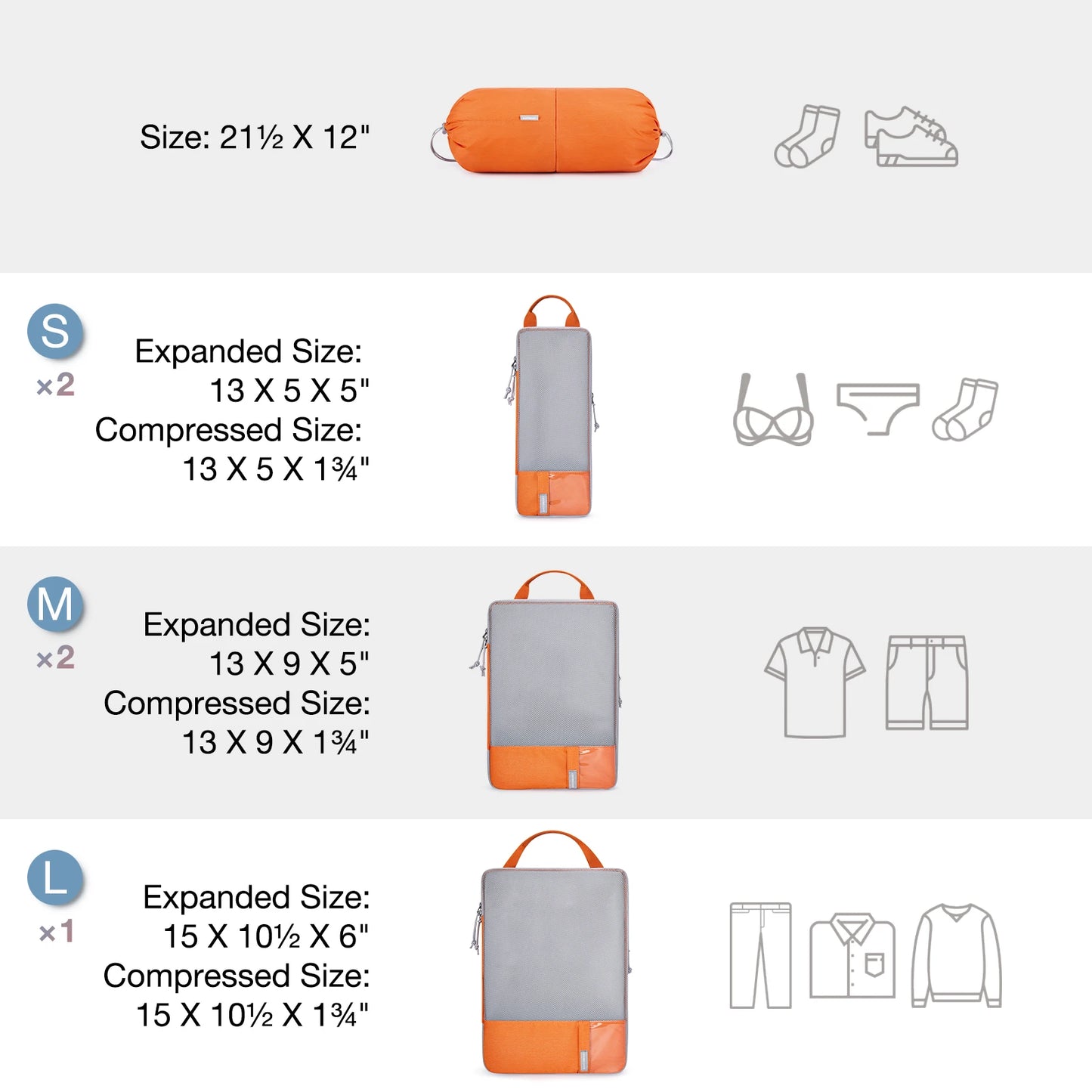 Packing Cubes Compression Storage Bag Travel Lightweight Suitcase Organizer Accessories Luggage Organizer Travel Bag