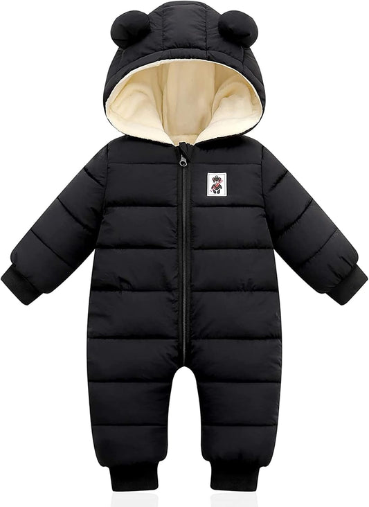 Baby Clothes Cute Infant Toddler Snowsuit Warm Newborn Boy Girl Winter Coats Hooded Zip Jumpsuit