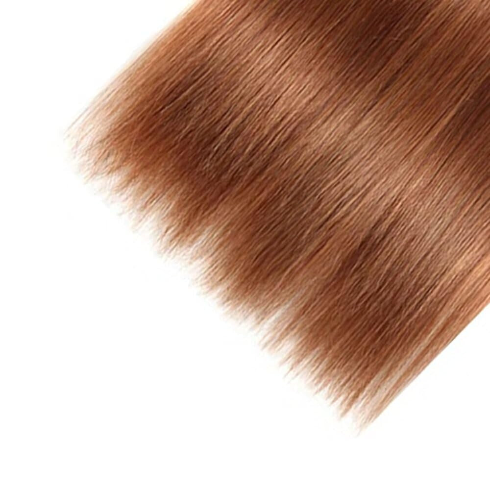 18 20 22 in Colored Light Brown Bundles Straight Human Hair 3 Pack Color 30 Unprocessed Brazilian Remy Real Virgin Wet and Wavy Quick Weave Sew in Human Hair Bundles for Black Women