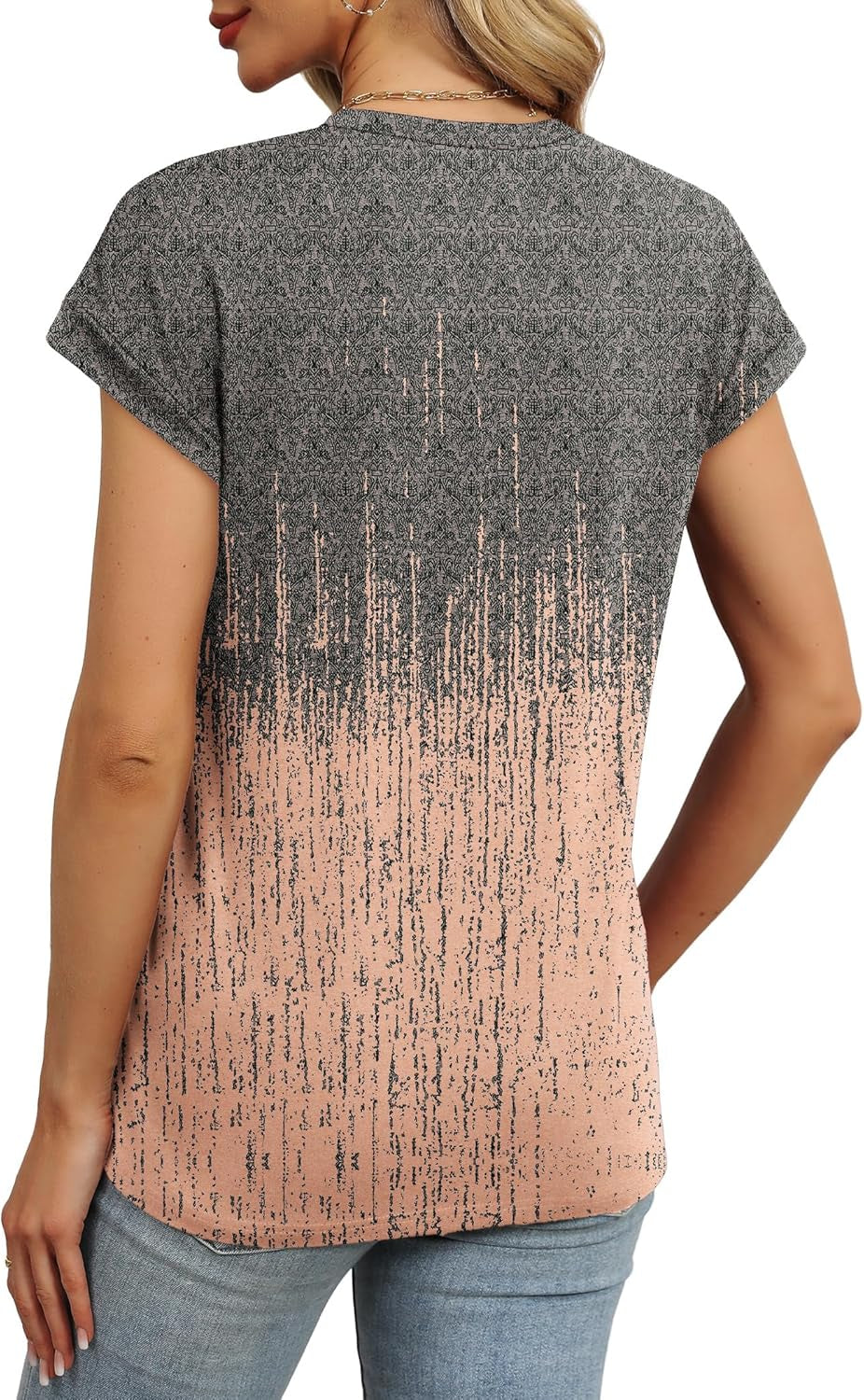 Womens Summer Tops Short Sleeve Shirts Crew Neck Cute Trendy Tunic Blouses (S-3XL)