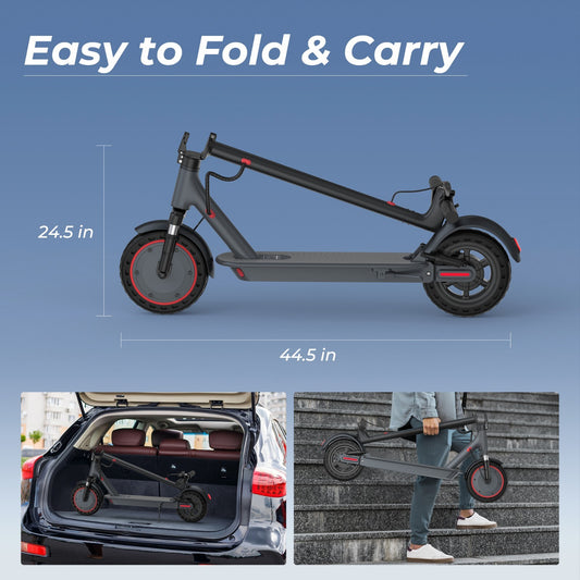 AOVOPRO 10" 500W E Scooter for Adults Foldable Scooter Double Shock Absorption